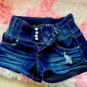 High Rise Jean Shorts